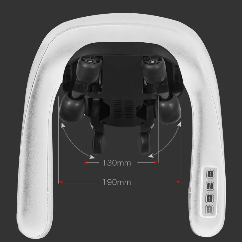 Electric Shiatsu Impulse Kneading and Heating Shoulder Massage Equipment U-Shape Neck Massager with Belt