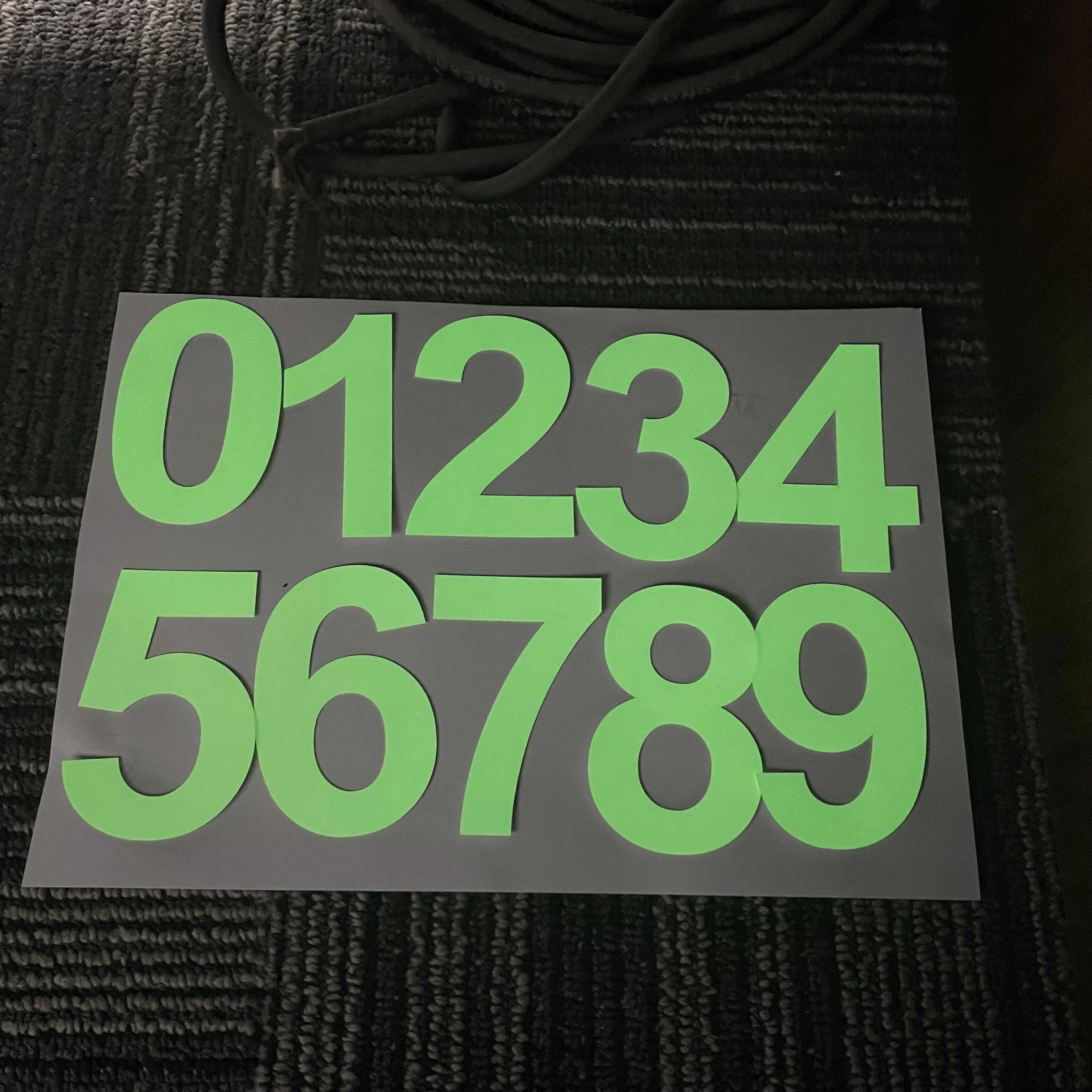 vinyl number decals custom small and big luminous glow in the dark house numbers