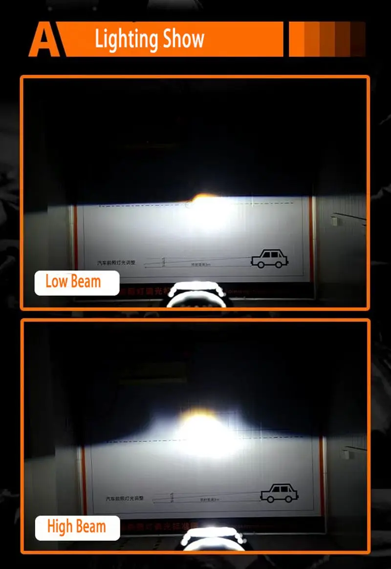  CQL Aozoom 3 дюймов suqare bi-led-прожектор светодиодная A5 + A7