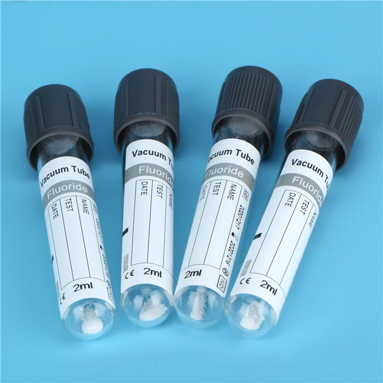 High Performance Fluoride Oxalate Glucose Medical Sterile Use Vacuum Gray Top Blood Sample Collection Tube