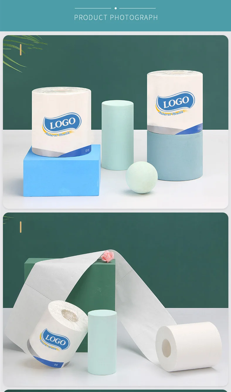 Embossed virgin bamboo pulp Tissue Paper/Cheap Toilet paper/Custom Soft Toilet Tissue roll manufacturer recycled