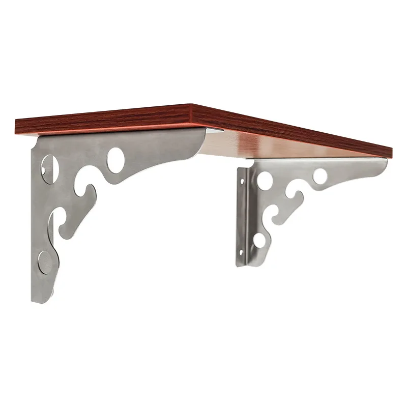 customized black metal indoor Triangle Cast Iron Brass Shelf Bracket Wall Mount Decoration Shelf Bracket