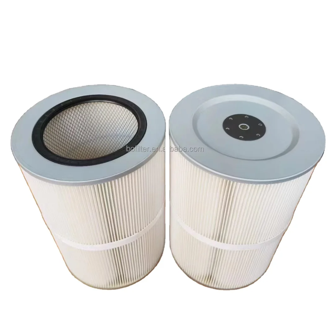Cylinder Pleated Filter Polyester Cartridge Filter Air Filter Cartridge For Dust Collector