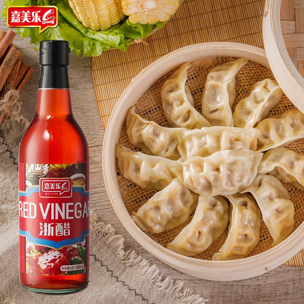 Free samples Hot Sale Factory seasoning Vinegar 500ML Glass Bottle bulk Red Vinegar