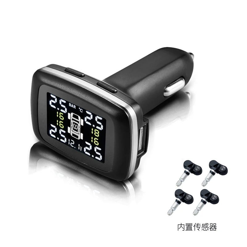 Car tpms tire pressure monitoring system internal sensor usb tpms dvd display
