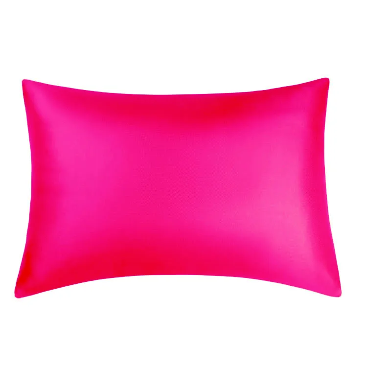 22 mm organic custom embroidered silk pillow case 100% mulberry silk pillowcase Summer Cool Solid Colors  silk pillowcase
