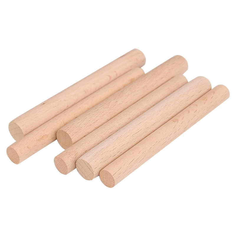 unfinished round wood rod sticks 1cm handmade beech wooden dowels rods