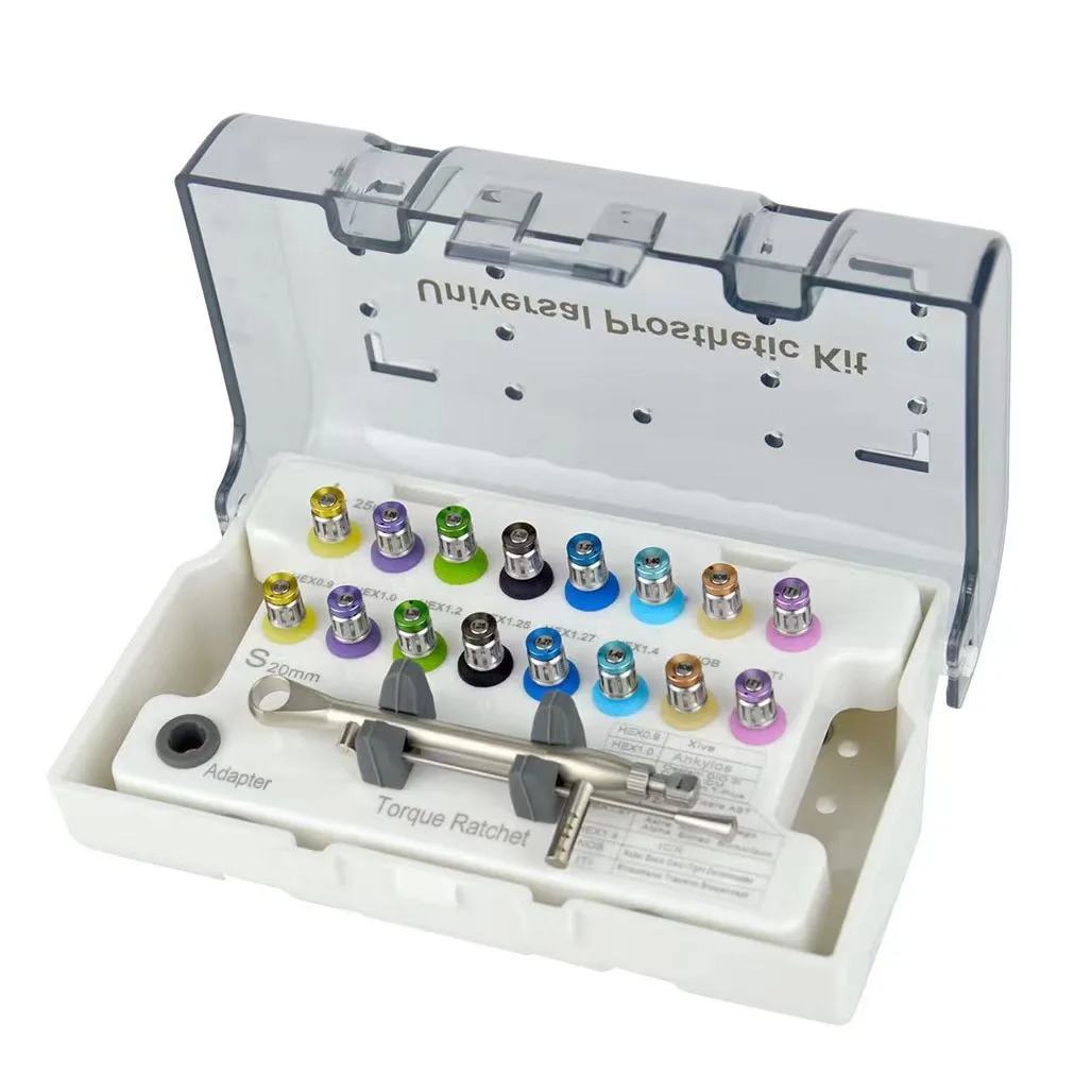 Medical Dentistry Dental Implant Restoration Box Dental Universal Restorative Tool Kit Screwdriver Torque Wrench