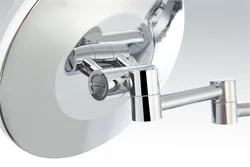 Hot Fashionable Makeup Mirror With Led Light Lamps Nordic Round Bathroom Extendable Shower Shaving Mirror Espejo De Espejo