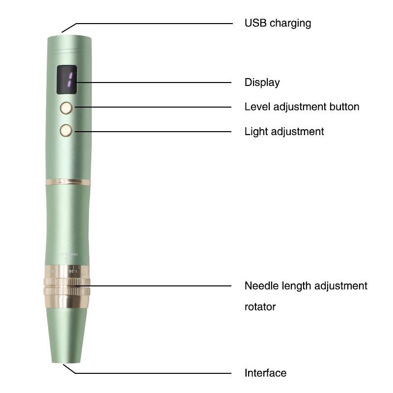 CHESINDO Skin Microneedling Professional Beauty Care Electric Wireless Nano Micro microlite Microneedling Pen
