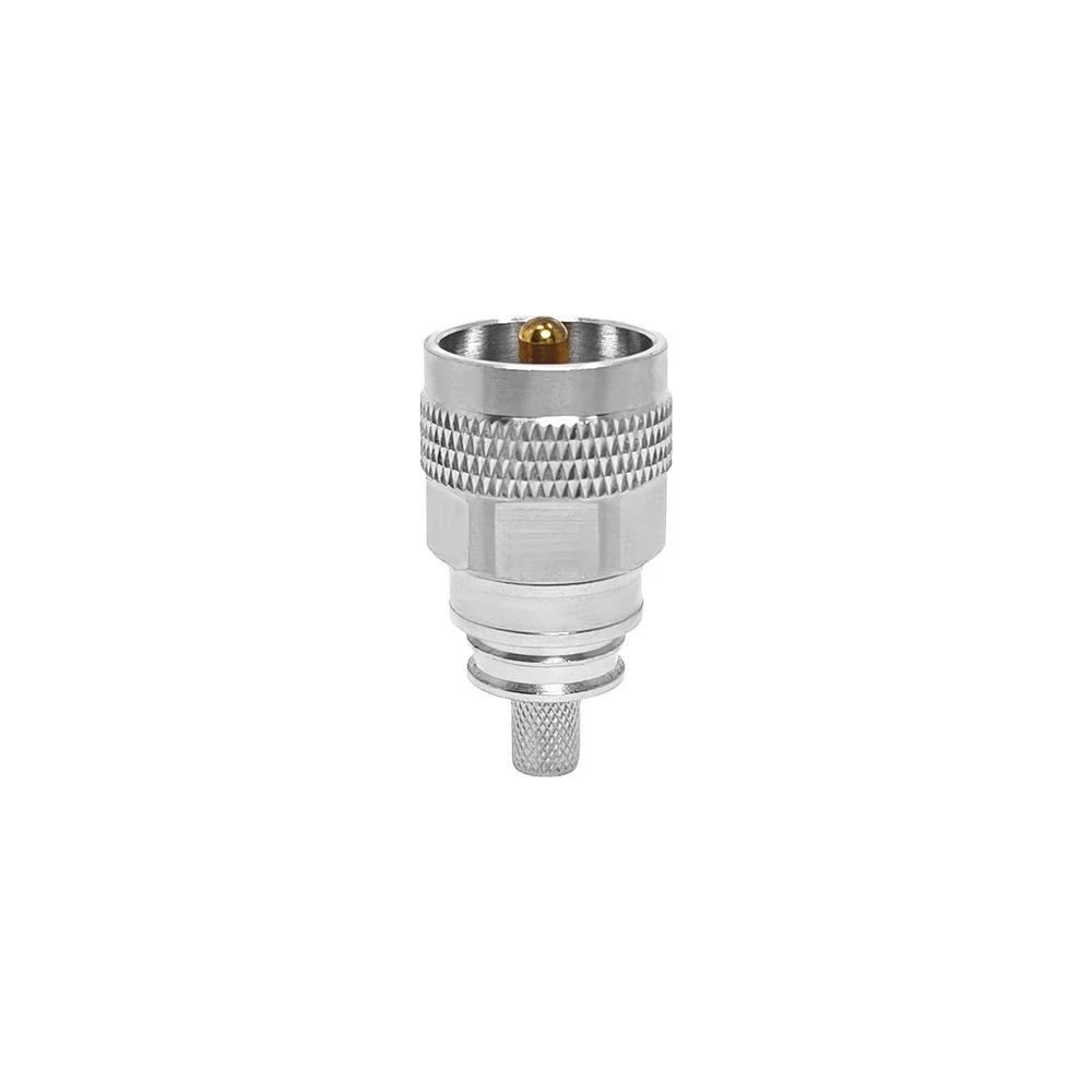 rf coaxial UHF PL259 male plug crimp connector for LMR195 cable solderless EZ