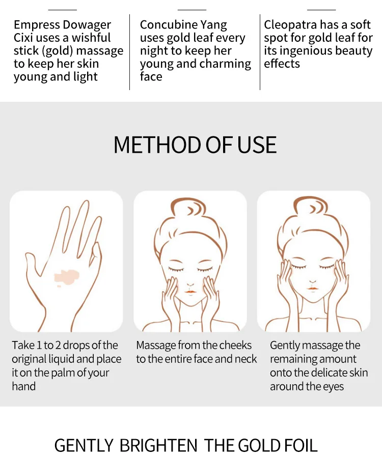 Oem Whitening Moisturizing Anti Aging Anti Wrinkle Best Face Package 24K Gold Serum