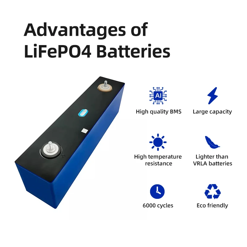 High Capacity 280Ah 320Ah Prismatic Lifepo4 Battery Deep Cycle Battery Lithium Ion Cell For Power Tools Car Battery 3.2V 161Ah