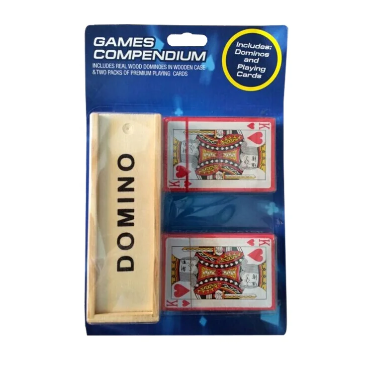 Игровые карты от производителя JP102 набор из 2 предметов игровой игральных карт с доминусами в блистерной упаковке