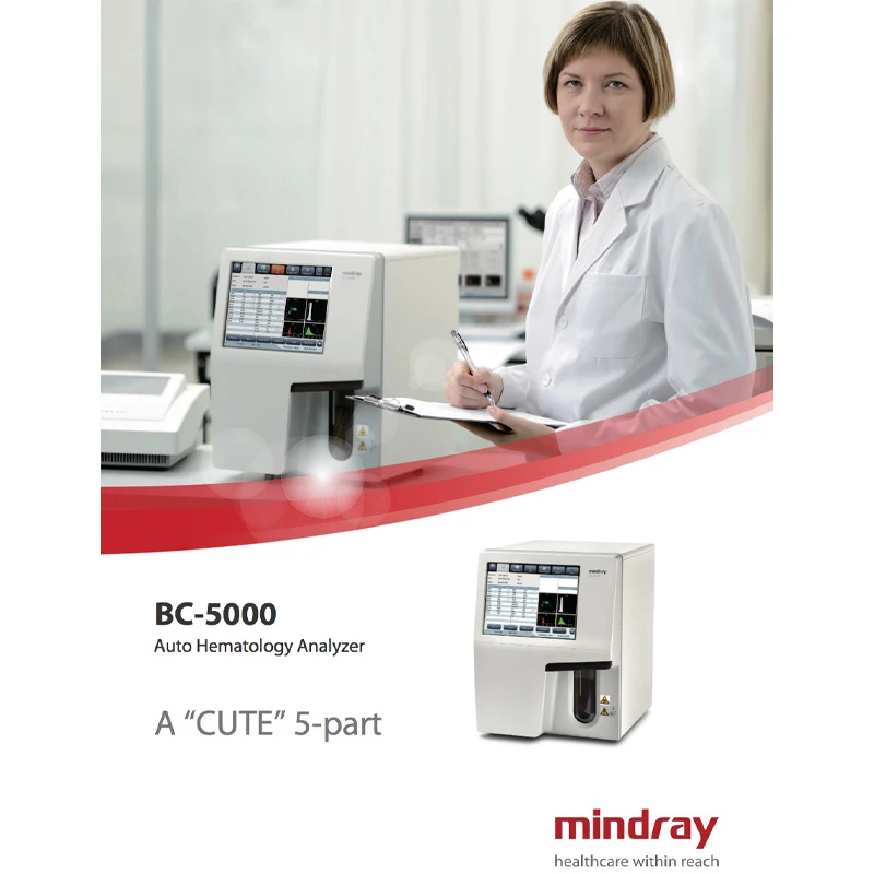 
Mindray BC-5000 with software no calibration quality control solution Five categories automatic blood cell analyzer 