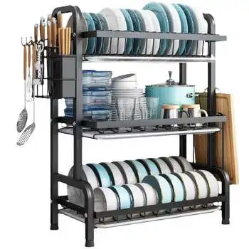 Expandable stackable kitchen cabinet shelf organizer counter spice racks multifunctional storage shelf for kitchen bathroom