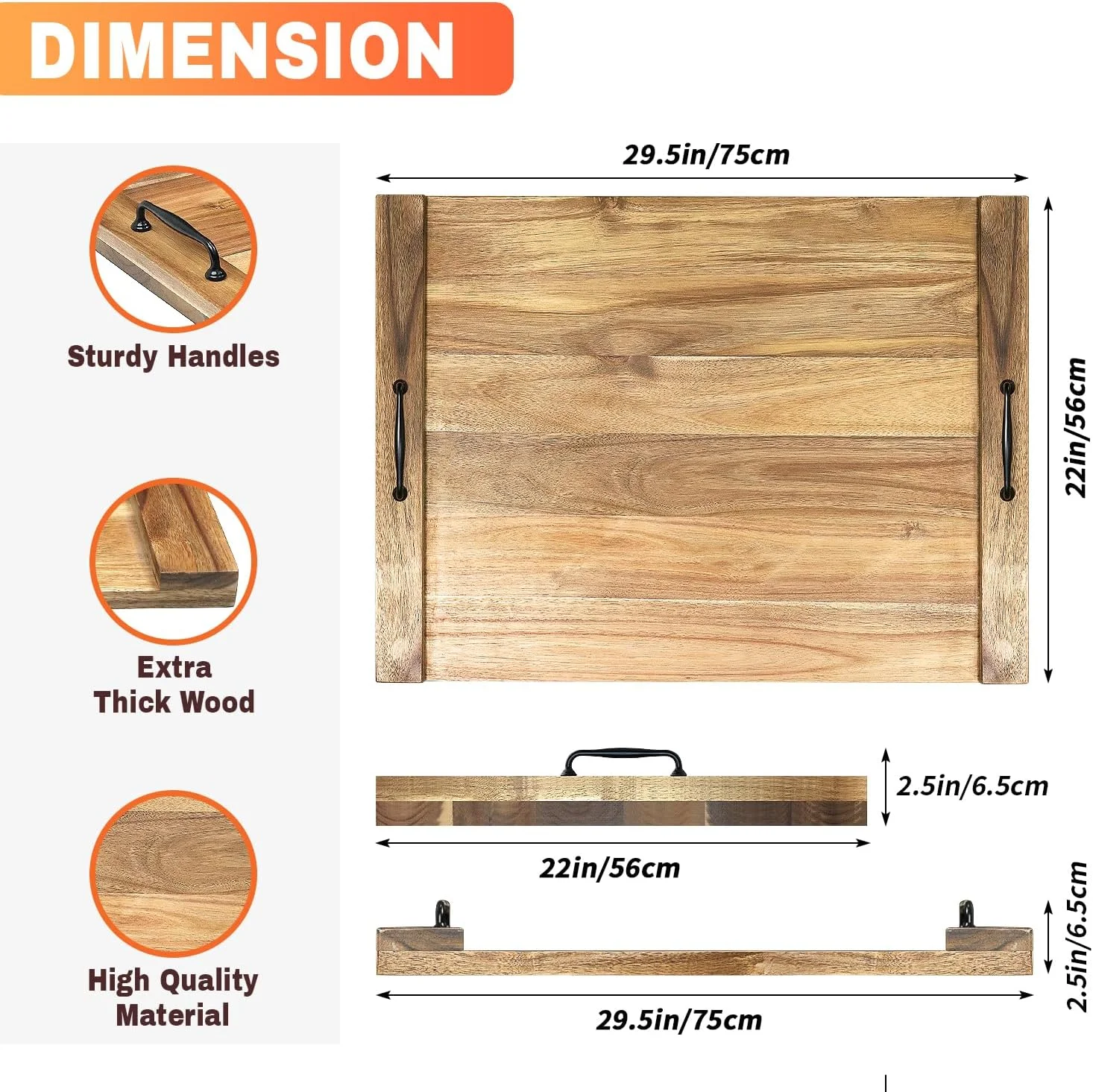 Noodle Board Stove Cover with Handles Wood Stove Top Cover Board and Cutting Board for Electric Gas Stove