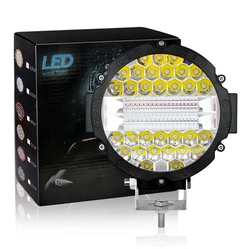 Led Work Light 7 inch 51W Car Headlight 14 Led Car Light For Truck Offroad 12/24V Night Driving Lights For SUV Fog Lamps