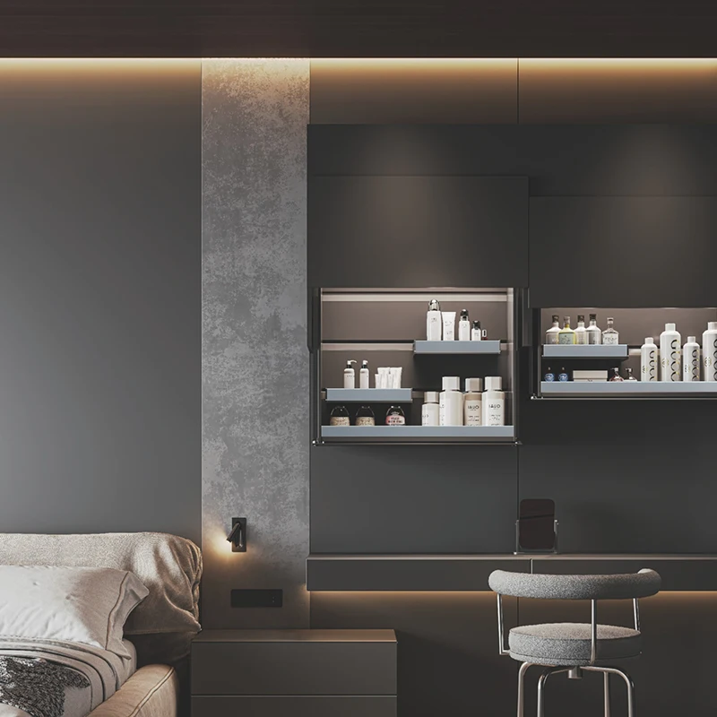 Roeasy Kitchen Storage Shelves Cabinet Organizers Accessories Automatic Lifting System Pull Down Basket