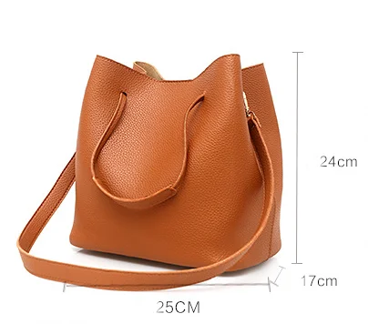 RU 2024 Shoulder Leather Tote Bags Plain Tote Bag Fashion Handbag Sets 4 Pieces Lady Hand Bags set