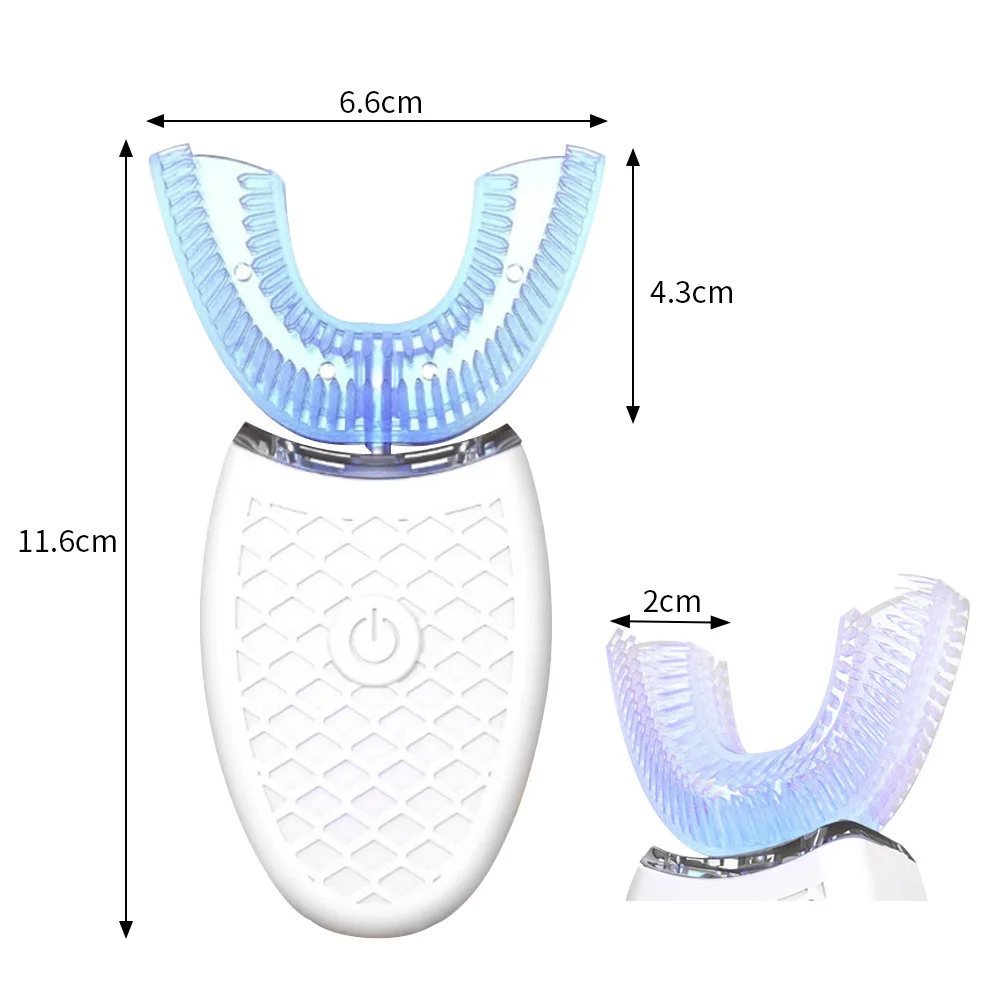 Ultrasonic Automatic Electric Toothbrush for Teeth Whitening 360 Mouth Cleaning  Adult Electric Toothbrush  U Shape