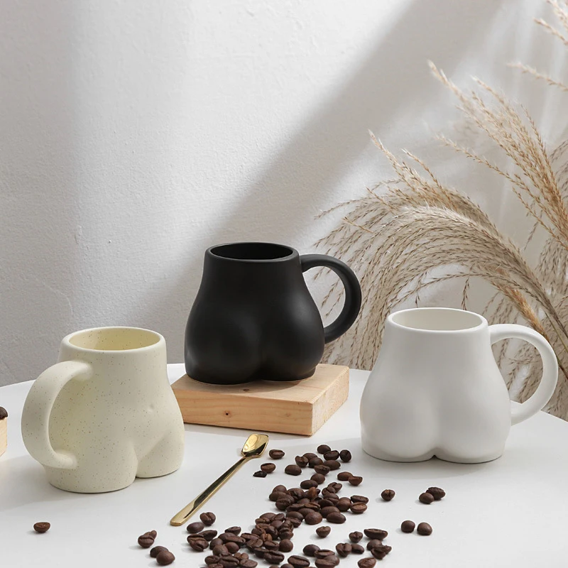 New Design Funny Butt Ceramic Coffee Mug Personalized Tea Cup Ceramic Mug for Drinking Coffee Water Tea Milk