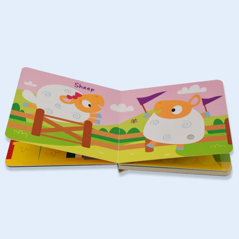 OEM ODM напечатанная аудиоплата книга для детей в твердом переплете Музыка звук с многоязычными звуковыми функциями