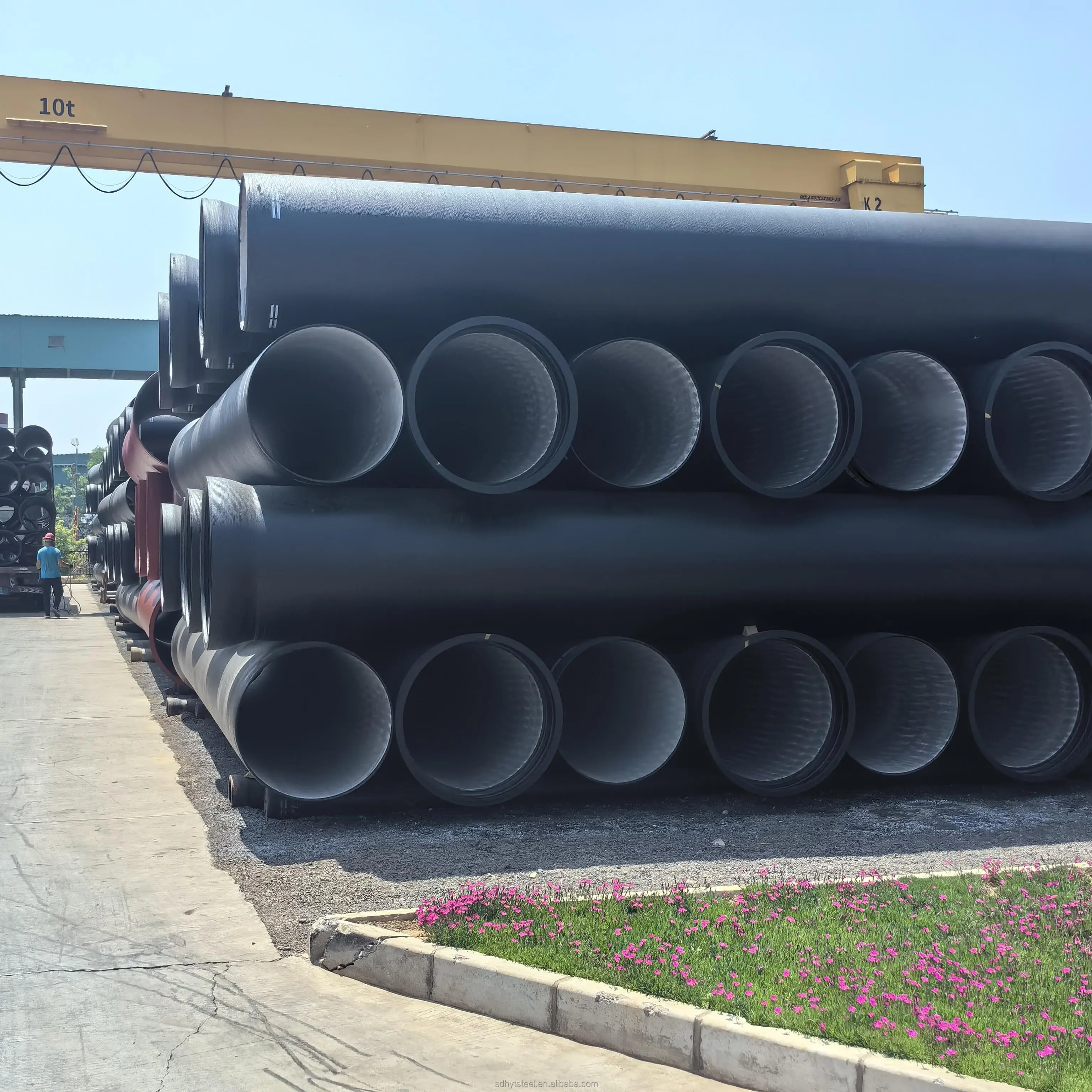 Custom PN25 T-Interface Spray Socket Nodular Cast Iron Pipe K9/C40 Double Coil Production Services