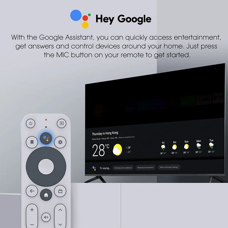 Поддержка голосового удаленного smart tv box Сертифицированный ATV Box Android 10 4K HD
