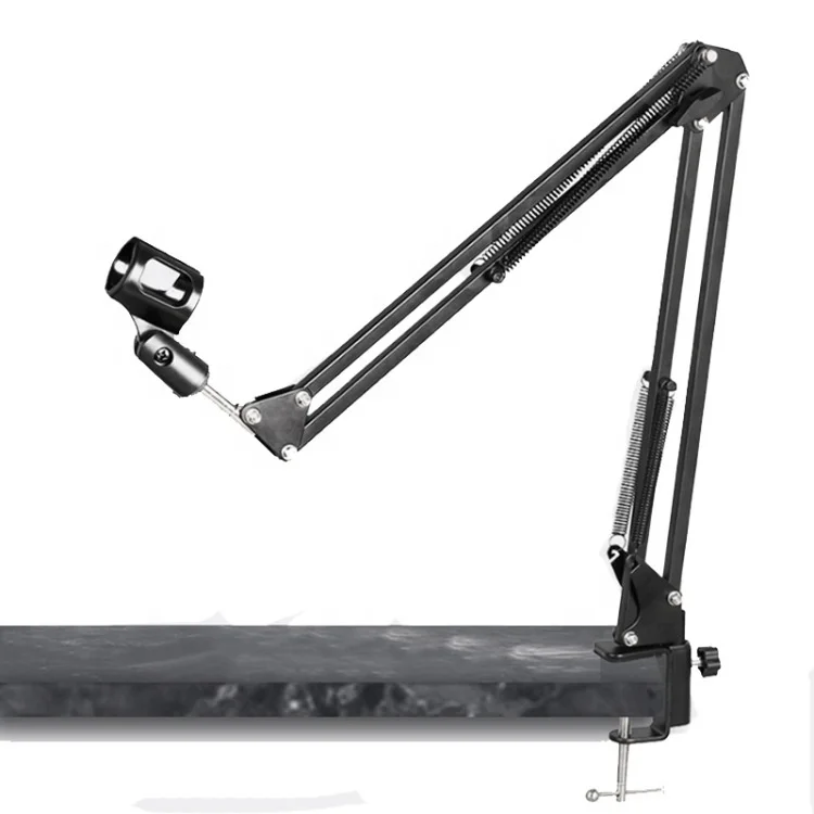 Factory wholesale desktop universal NB35 microphone bracket folding telescopic metal cantilever live
