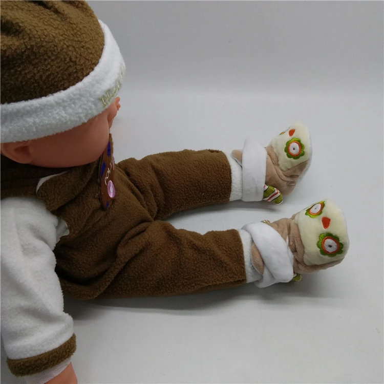 Factory Directly China Cheap 100% Polyester Home Infant Custom Animal Prints Baby Booties Shoes