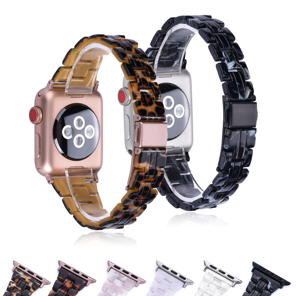JUELONG Resin Strap for Smart Watch 7 6 5 4 Charm Transparent Bracelet Band