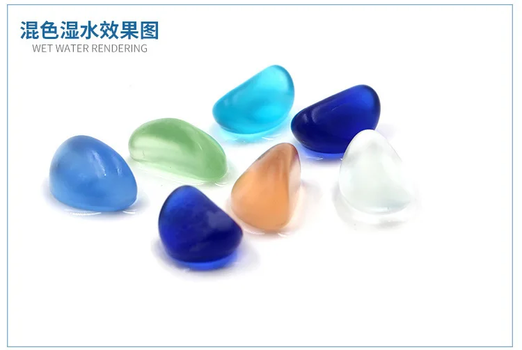 25kgs/bag Blue Glass Gravel Stone Green Colored Glaze Rock Aquarium Fish Tank Decor Natural Quartz Stones and Crystals