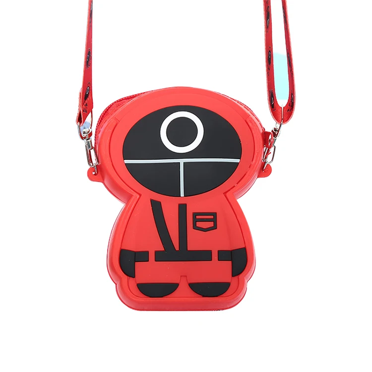 Fashion Silicone girls kids Coin crossbody mini bags Earphone Storage Wallet Pouch Bag