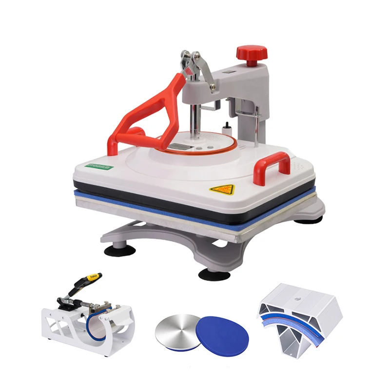 Freesub 8 in 1 combo coffee mug cup tshirt heat press printing machine 8 in 1 sublimation machine price