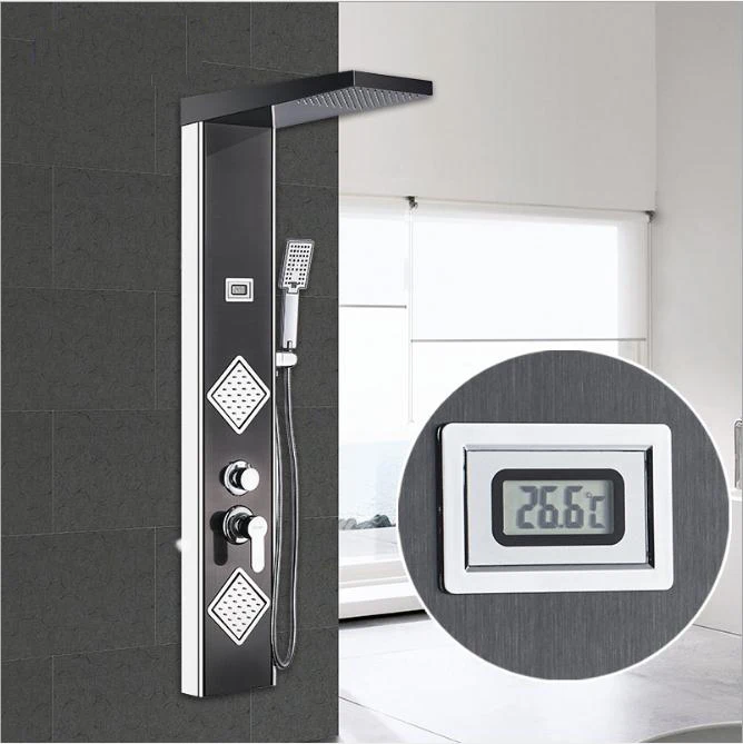 column tower 304 massage 4 way italian mixer material 5 functions in shower door stainless steel shower panel