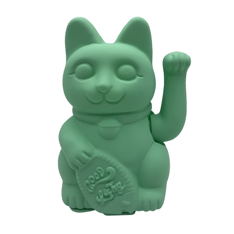 German hot style wave fortune cat can be customized color size plastic feng shui cat