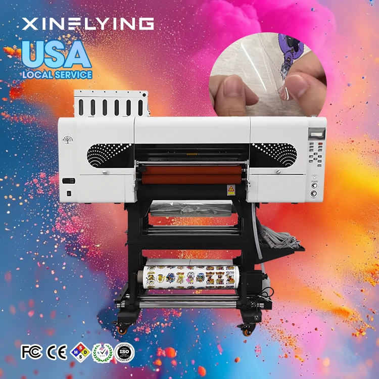 2024 new uv printer 60cm xin flying a1 imprimante dtf uv printer 3pcs i3200 heads multifunctional uv sticker printer