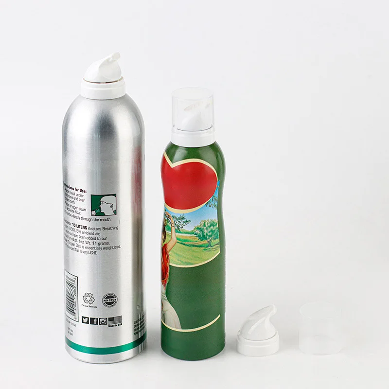 Hot sale aluminum aerosol can with BOV 360 spray bottle for cooking BBQ oil spray