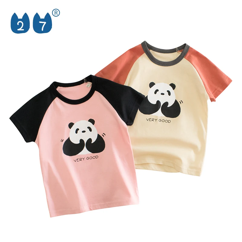 Custom Print Summer Cute Short Sleeve Children T Shirt Cartoon Girls Clothing Tops T Shirt For Kids