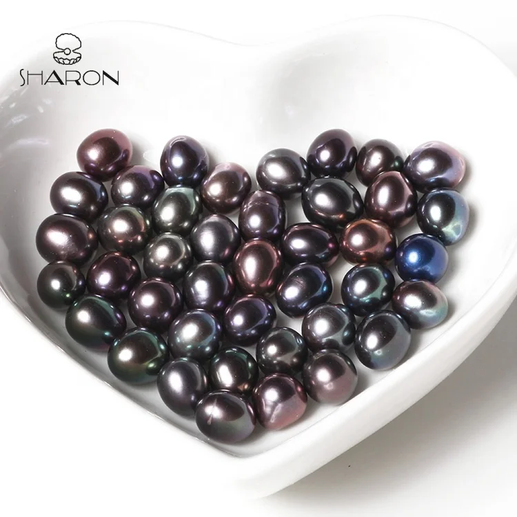 
Wholesale 6.5-7mm AAA Natural Fresh water Peacock Oval Rice Loose Freshwater Pearl 