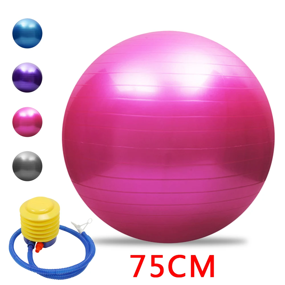 
Professional Quality Design Exercise Pink Pilates Ball Fitness Home Workout 55cm 65cm 75cm Yoga Ball 