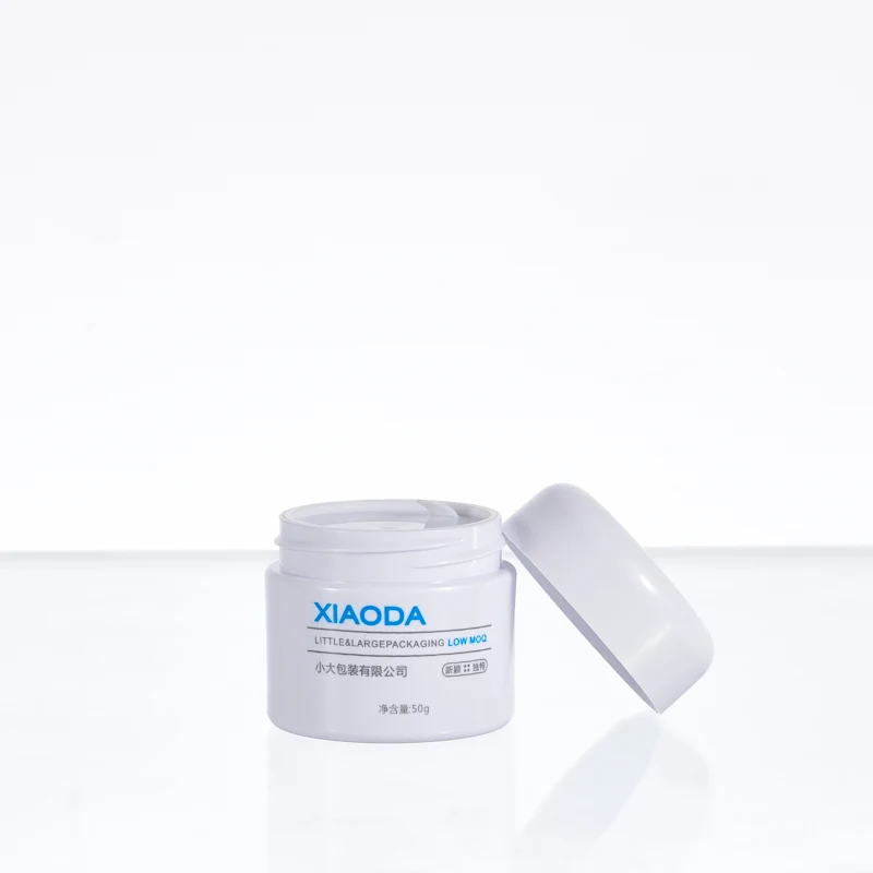 
Stock! 50ml round white plastic PET jars with lid for cosmetic, jars plastic 