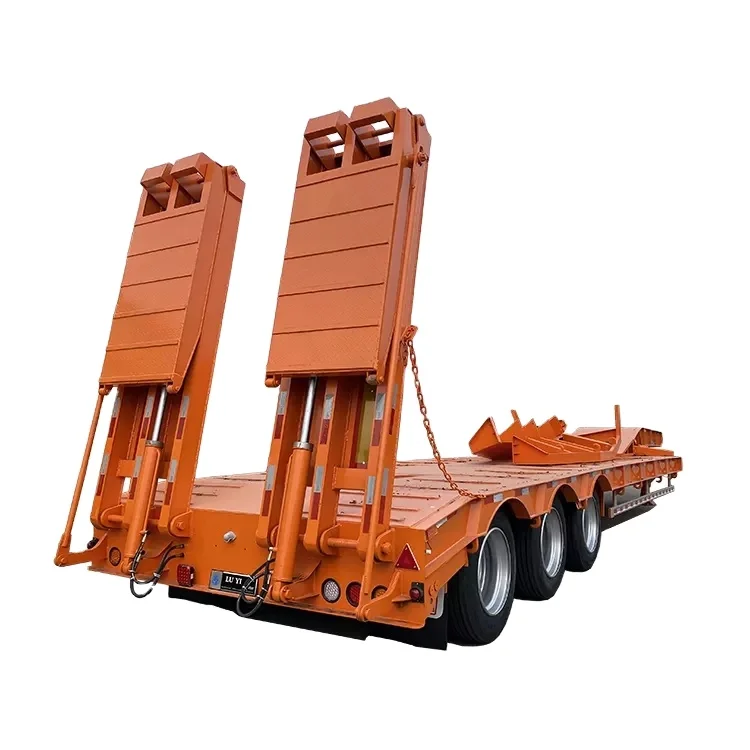 Sinotruck 3 оси 60t Грузовой низкорамный 13 метров полуприцеп для переноски экскаваторов погрузчиков грейдеров