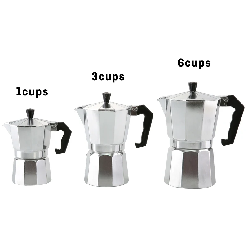 Hot Sale ODM OEM Stovetop Espresso Maker Great Flavored Classic Italian Style Cafeteira  Espresso Moka Pot