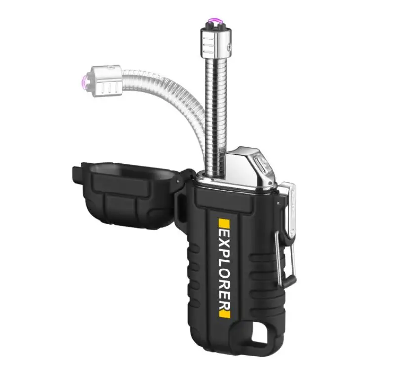 Outdoor Waterproof Electric Double Arc Lighter USBType-C Torch Light Portable Multi-function lighter