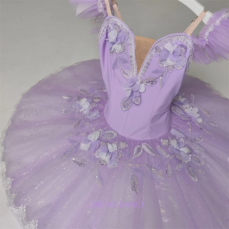 Hot selling fashion 5 Layers Purple Performance Adult Girls stage performance Professional costumes Ballet Tutus