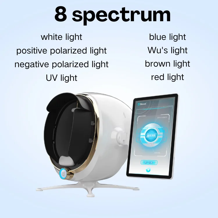 New Arrival 3d Ai Face Skin Diagnostics Analyzer Facial Tester Scanner Magic Face Mirror Facial Skin Analyzer Machine