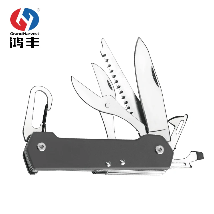 Multipurpose Tool Manufacturer Grand Harvest Custom Aluminum Mini Multi Tool Stainless Steel Folding Knife