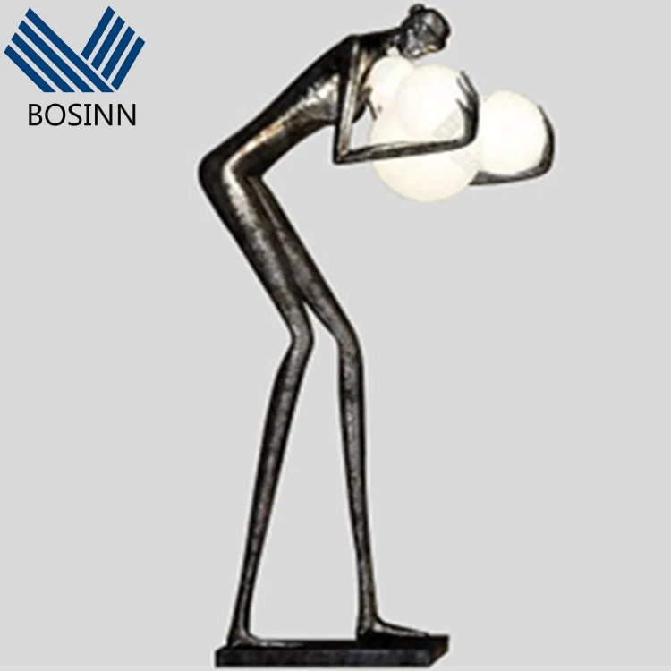 Абстрактный художественный светильник для леди обнимающий шар скульптура напольные светильники зала отеля Напольная Лампа офисное украшение освещение